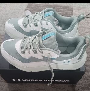 Under Armour Gray and White Sneakers